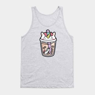 Bubble Tea with Cute Kawaii Unicorn Inside Tank Top